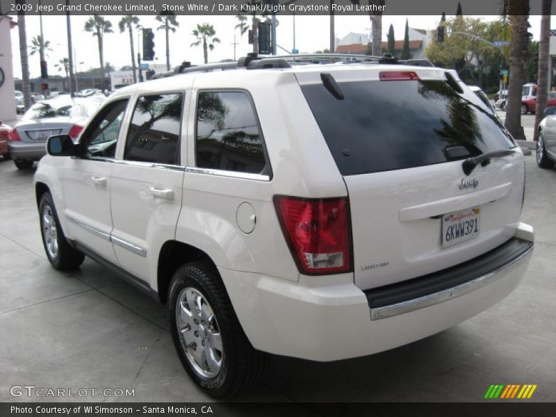 Stone White / Dark Khaki/Light Graystone Royal Leather 2009 Jeep Grand Cherokee Limited