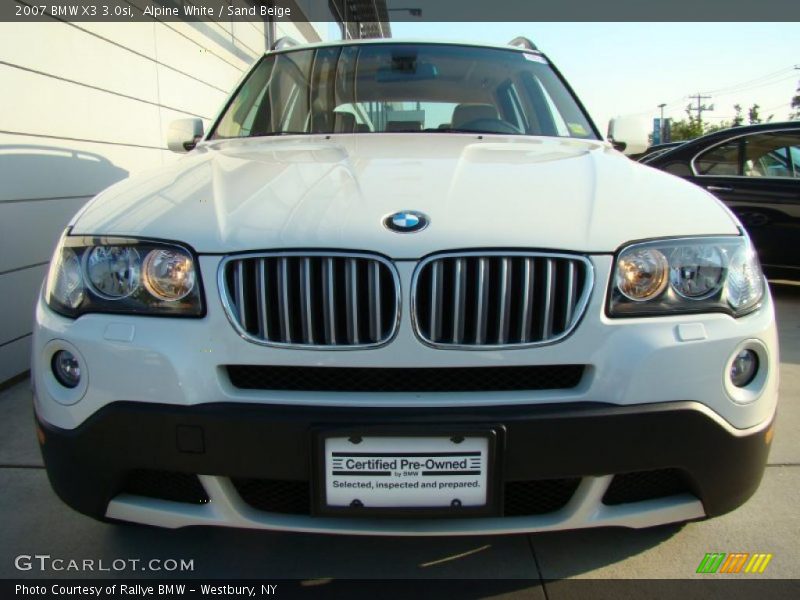 Alpine White / Sand Beige 2007 BMW X3 3.0si
