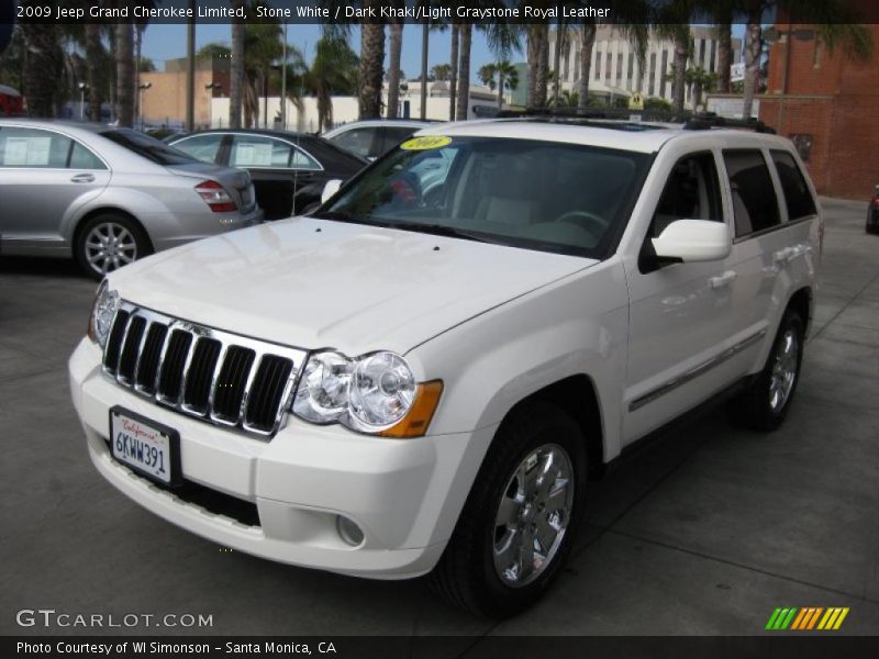 Stone White / Dark Khaki/Light Graystone Royal Leather 2009 Jeep Grand Cherokee Limited