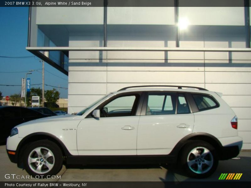 Alpine White / Sand Beige 2007 BMW X3 3.0si