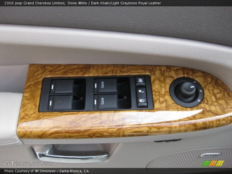Stone White / Dark Khaki/Light Graystone Royal Leather 2009 Jeep Grand Cherokee Limited