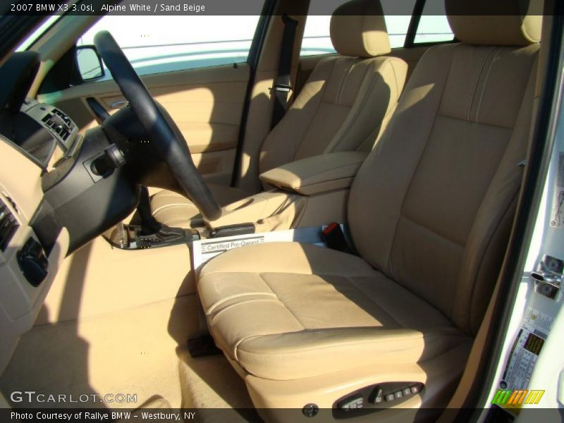 Alpine White / Sand Beige 2007 BMW X3 3.0si