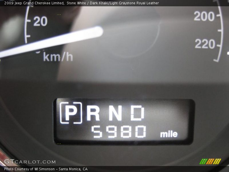 Stone White / Dark Khaki/Light Graystone Royal Leather 2009 Jeep Grand Cherokee Limited