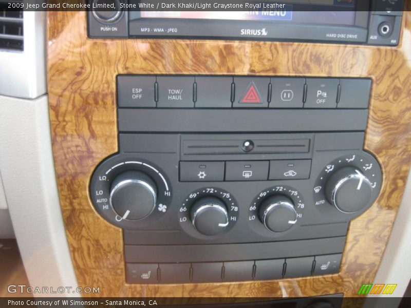 Stone White / Dark Khaki/Light Graystone Royal Leather 2009 Jeep Grand Cherokee Limited
