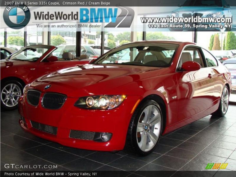 Crimson Red / Cream Beige 2007 BMW 3 Series 335i Coupe