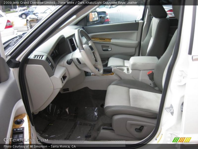 Stone White / Dark Khaki/Light Graystone Royal Leather 2009 Jeep Grand Cherokee Limited