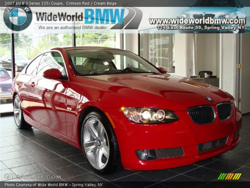 Crimson Red / Cream Beige 2007 BMW 3 Series 335i Coupe