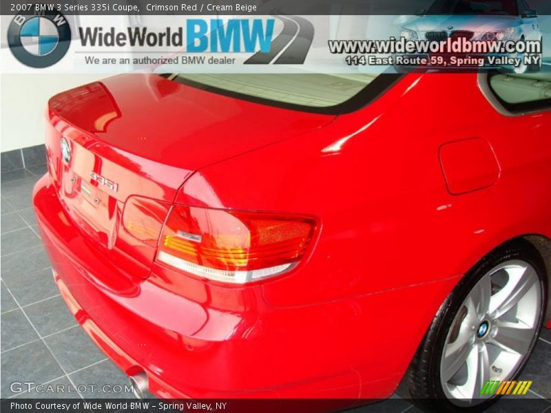 Crimson Red / Cream Beige 2007 BMW 3 Series 335i Coupe