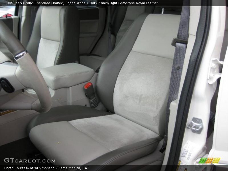 Stone White / Dark Khaki/Light Graystone Royal Leather 2009 Jeep Grand Cherokee Limited