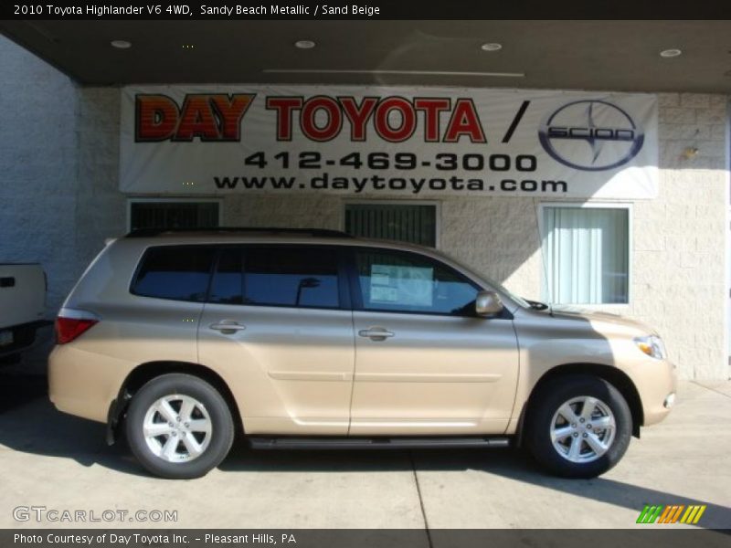 Sandy Beach Metallic / Sand Beige 2010 Toyota Highlander V6 4WD