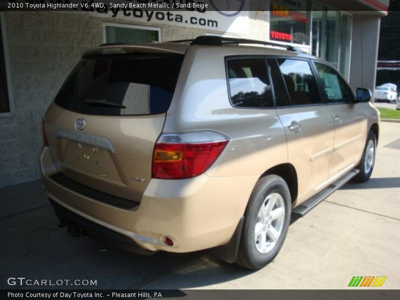 Sandy Beach Metallic / Sand Beige 2010 Toyota Highlander V6 4WD