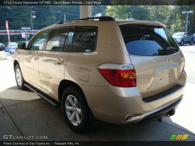 Sandy Beach Metallic / Sand Beige 2010 Toyota Highlander V6 4WD