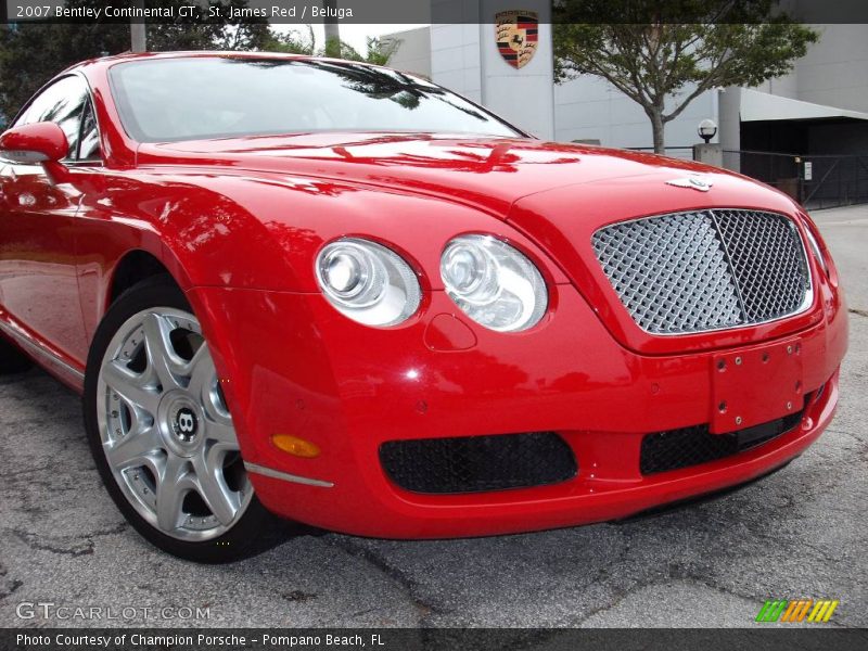 St. James Red / Beluga 2007 Bentley Continental GT