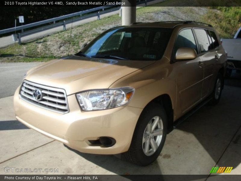 Sandy Beach Metallic / Sand Beige 2010 Toyota Highlander V6 4WD