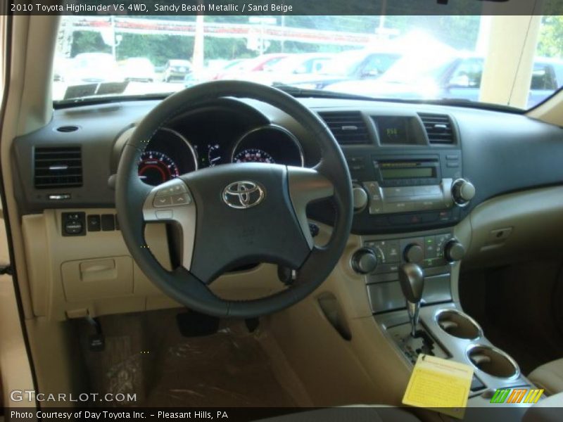 Sandy Beach Metallic / Sand Beige 2010 Toyota Highlander V6 4WD