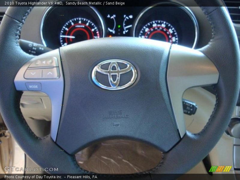 Sandy Beach Metallic / Sand Beige 2010 Toyota Highlander V6 4WD