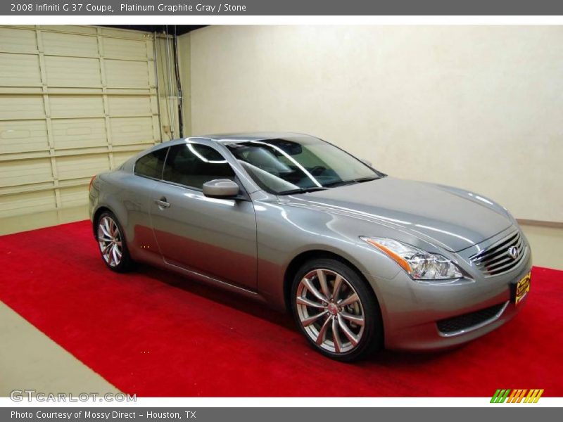 Platinum Graphite Gray / Stone 2008 Infiniti G 37 Coupe