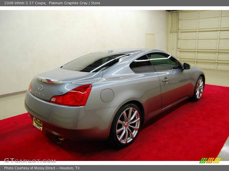 Platinum Graphite Gray / Stone 2008 Infiniti G 37 Coupe