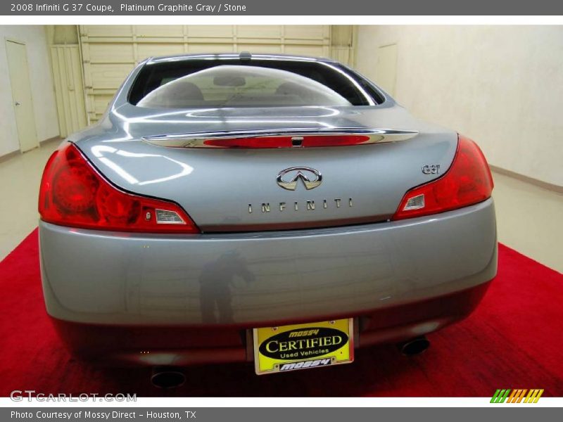 Platinum Graphite Gray / Stone 2008 Infiniti G 37 Coupe