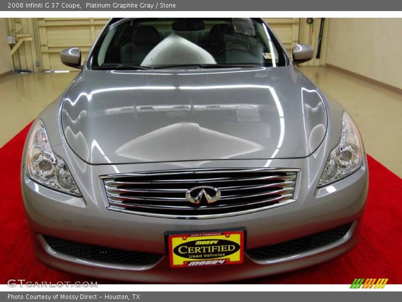 Platinum Graphite Gray / Stone 2008 Infiniti G 37 Coupe