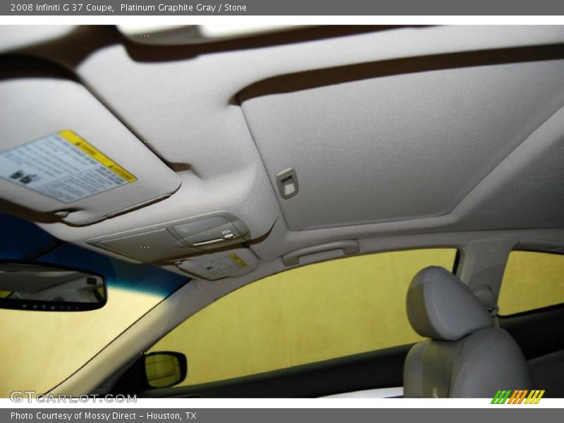 Platinum Graphite Gray / Stone 2008 Infiniti G 37 Coupe