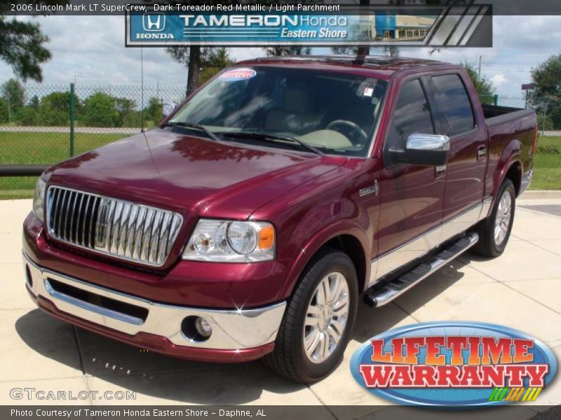 Dark Toreador Red Metallic / Light Parchment 2006 Lincoln Mark LT SuperCrew