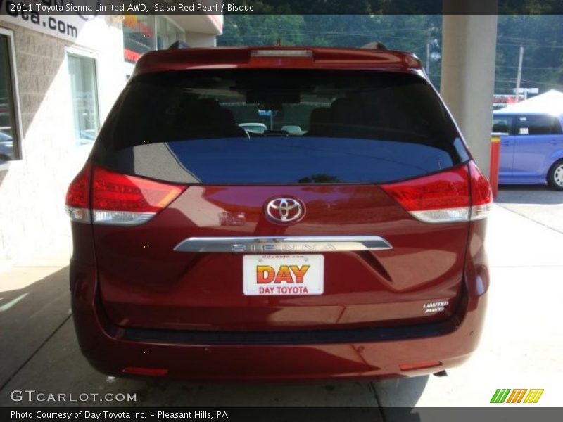 Salsa Red Pearl / Bisque 2011 Toyota Sienna Limited AWD