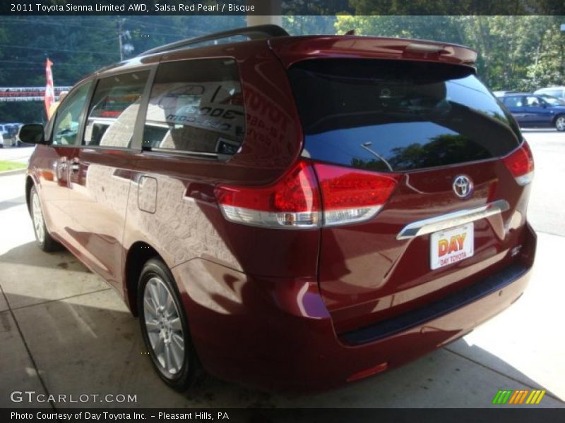Salsa Red Pearl / Bisque 2011 Toyota Sienna Limited AWD