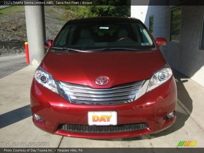 Salsa Red Pearl / Bisque 2011 Toyota Sienna Limited AWD