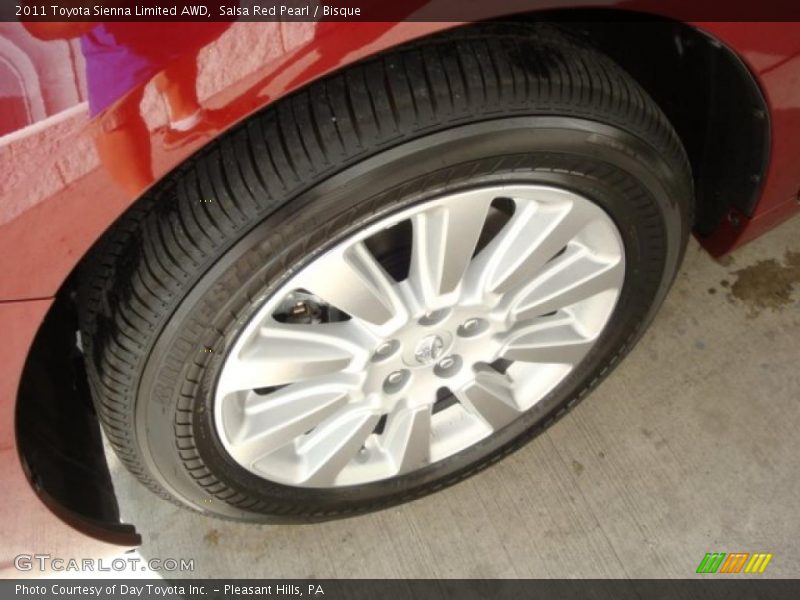 Salsa Red Pearl / Bisque 2011 Toyota Sienna Limited AWD