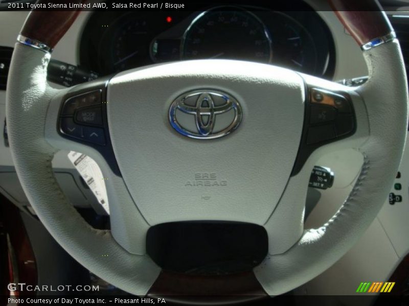 Salsa Red Pearl / Bisque 2011 Toyota Sienna Limited AWD