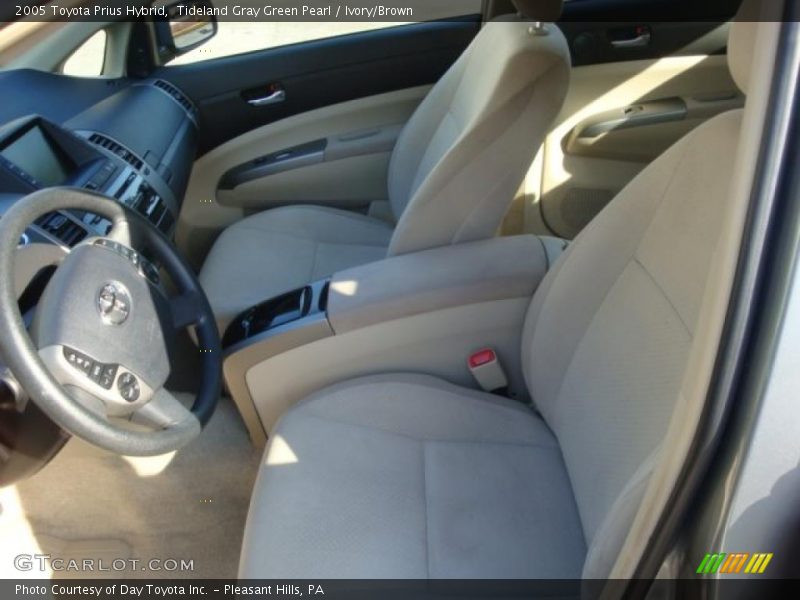 Tideland Gray Green Pearl / Ivory/Brown 2005 Toyota Prius Hybrid
