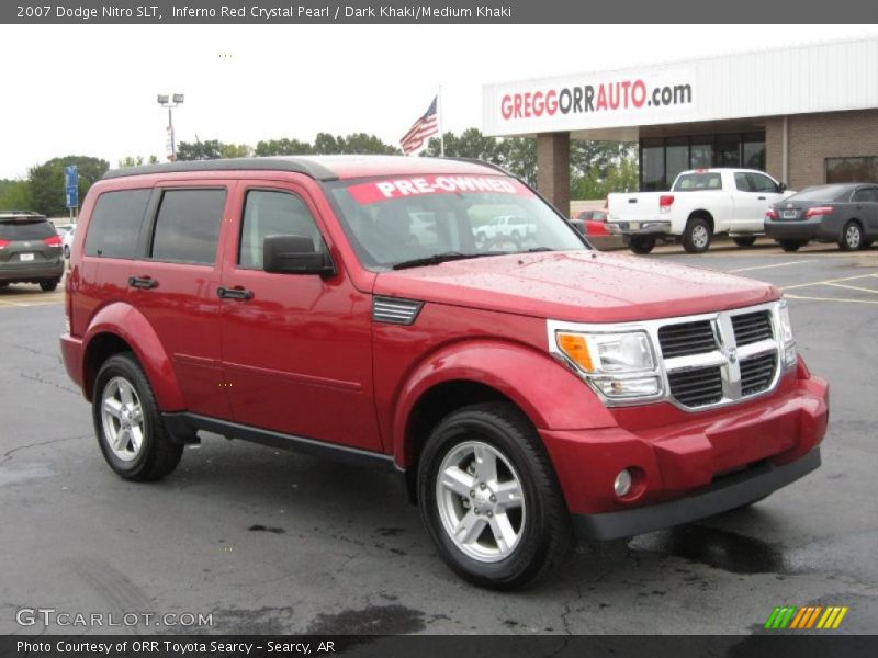 Inferno Red Crystal Pearl / Dark Khaki/Medium Khaki 2007 Dodge Nitro SLT
