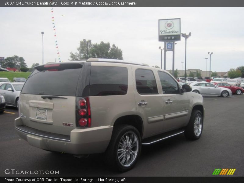 Gold Mist Metallic / Cocoa/Light Cashmere 2007 GMC Yukon Denali AWD