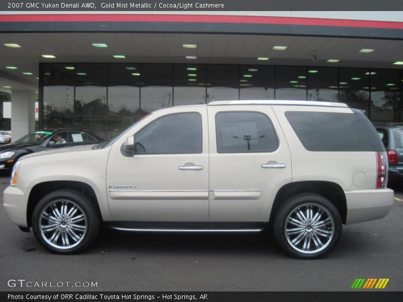 Gold Mist Metallic / Cocoa/Light Cashmere 2007 GMC Yukon Denali AWD