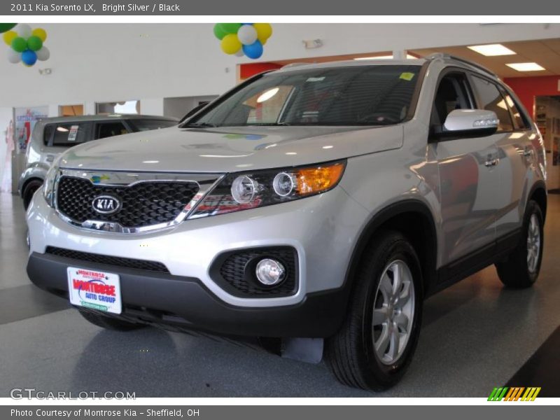 Bright Silver / Black 2011 Kia Sorento LX
