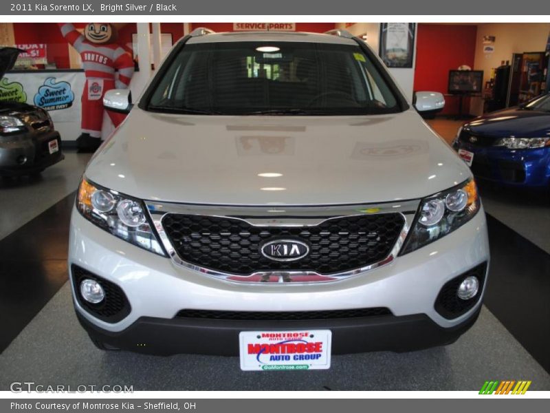 Bright Silver / Black 2011 Kia Sorento LX
