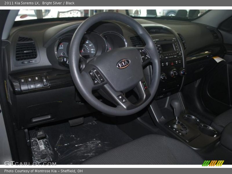 Bright Silver / Black 2011 Kia Sorento LX