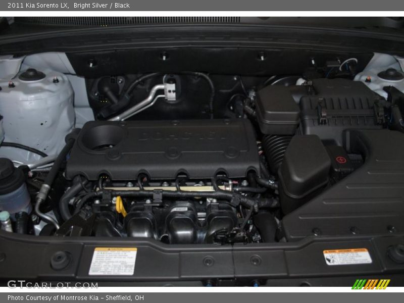 Bright Silver / Black 2011 Kia Sorento LX