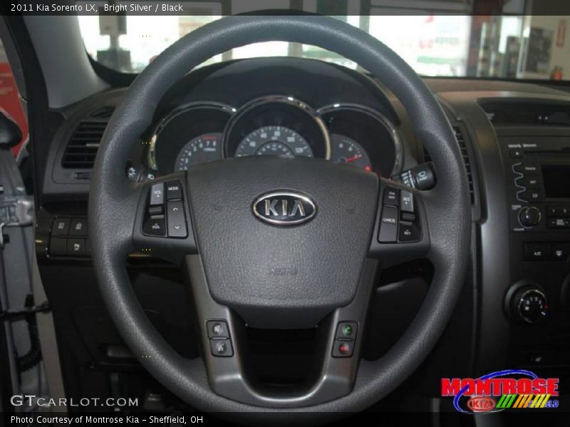 Bright Silver / Black 2011 Kia Sorento LX