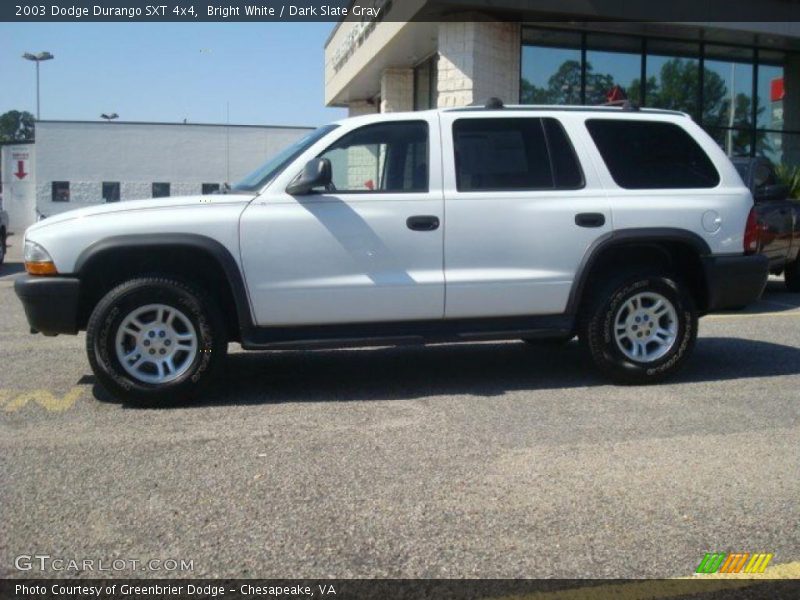 Bright White / Dark Slate Gray 2003 Dodge Durango SXT 4x4