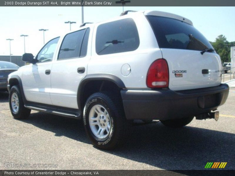 Bright White / Dark Slate Gray 2003 Dodge Durango SXT 4x4