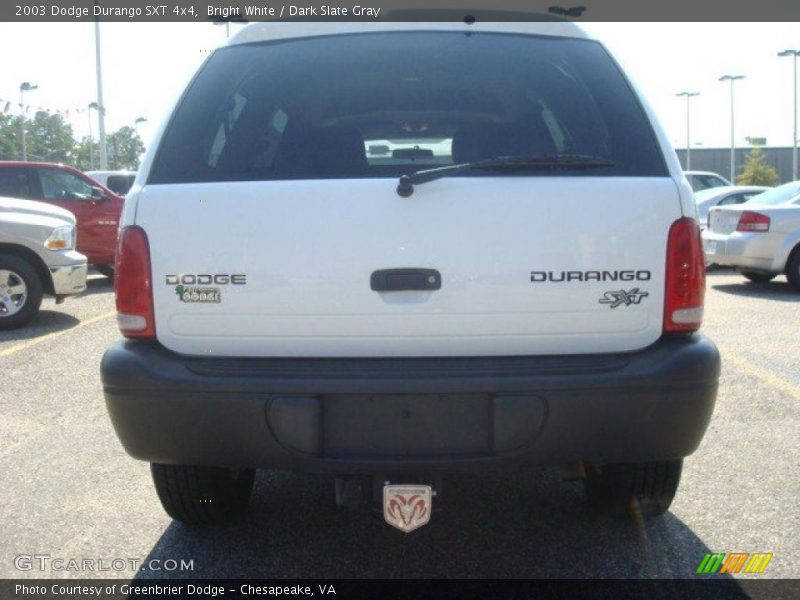 Bright White / Dark Slate Gray 2003 Dodge Durango SXT 4x4