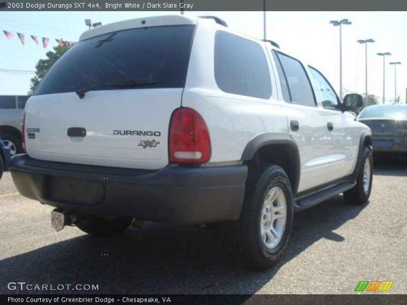 Bright White / Dark Slate Gray 2003 Dodge Durango SXT 4x4