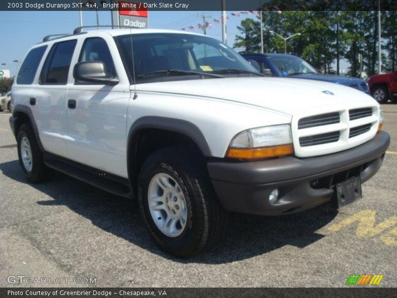 Bright White / Dark Slate Gray 2003 Dodge Durango SXT 4x4