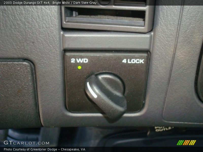 Bright White / Dark Slate Gray 2003 Dodge Durango SXT 4x4