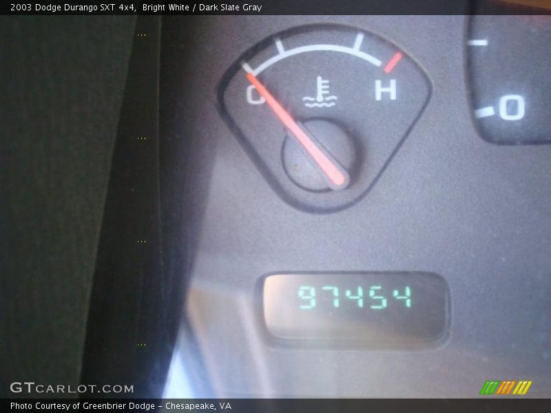 Bright White / Dark Slate Gray 2003 Dodge Durango SXT 4x4