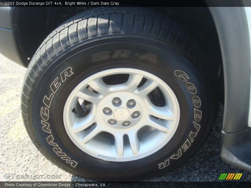 Bright White / Dark Slate Gray 2003 Dodge Durango SXT 4x4
