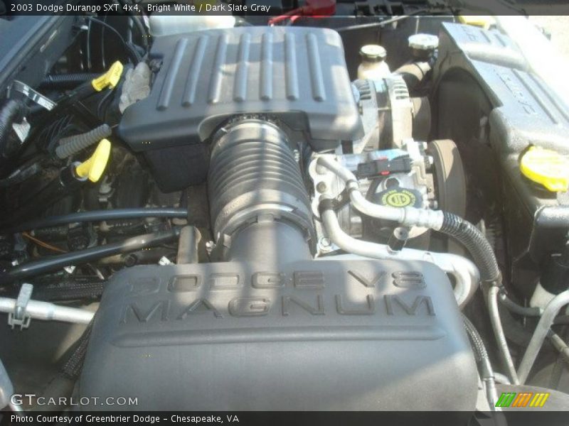 Bright White / Dark Slate Gray 2003 Dodge Durango SXT 4x4