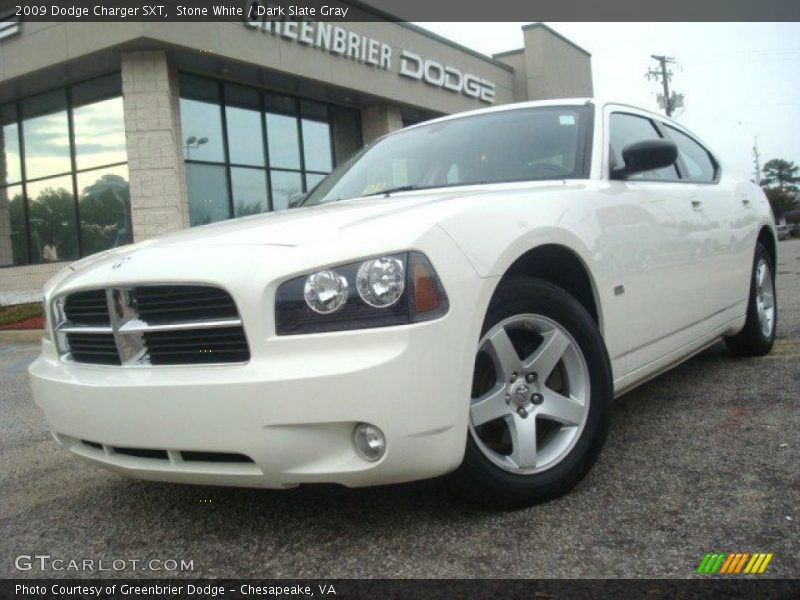 Stone White / Dark Slate Gray 2009 Dodge Charger SXT